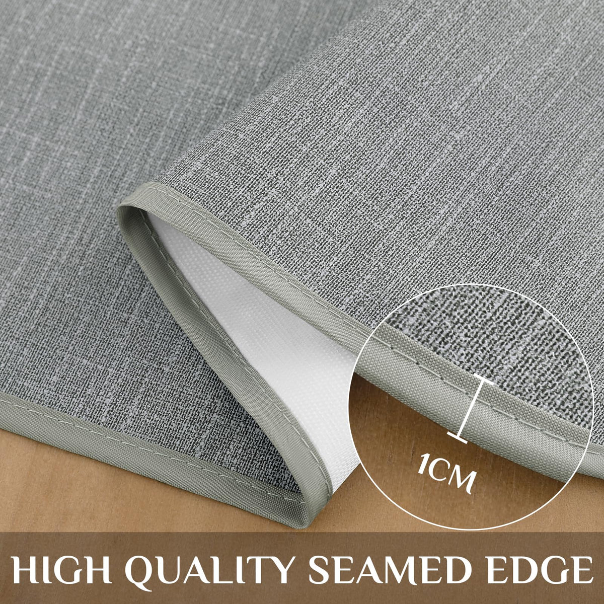 Softalker edge binding close-up shows reinforced hem
