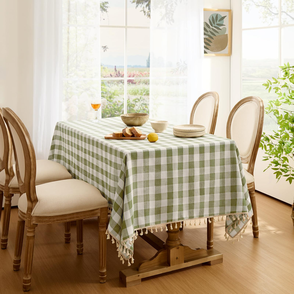Softalker fade-resistant tassel fringe adds rustic charm to a table