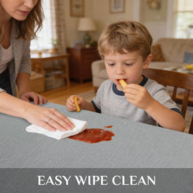 Softalker tablecloth on outdoor picnic table for mess-free meals