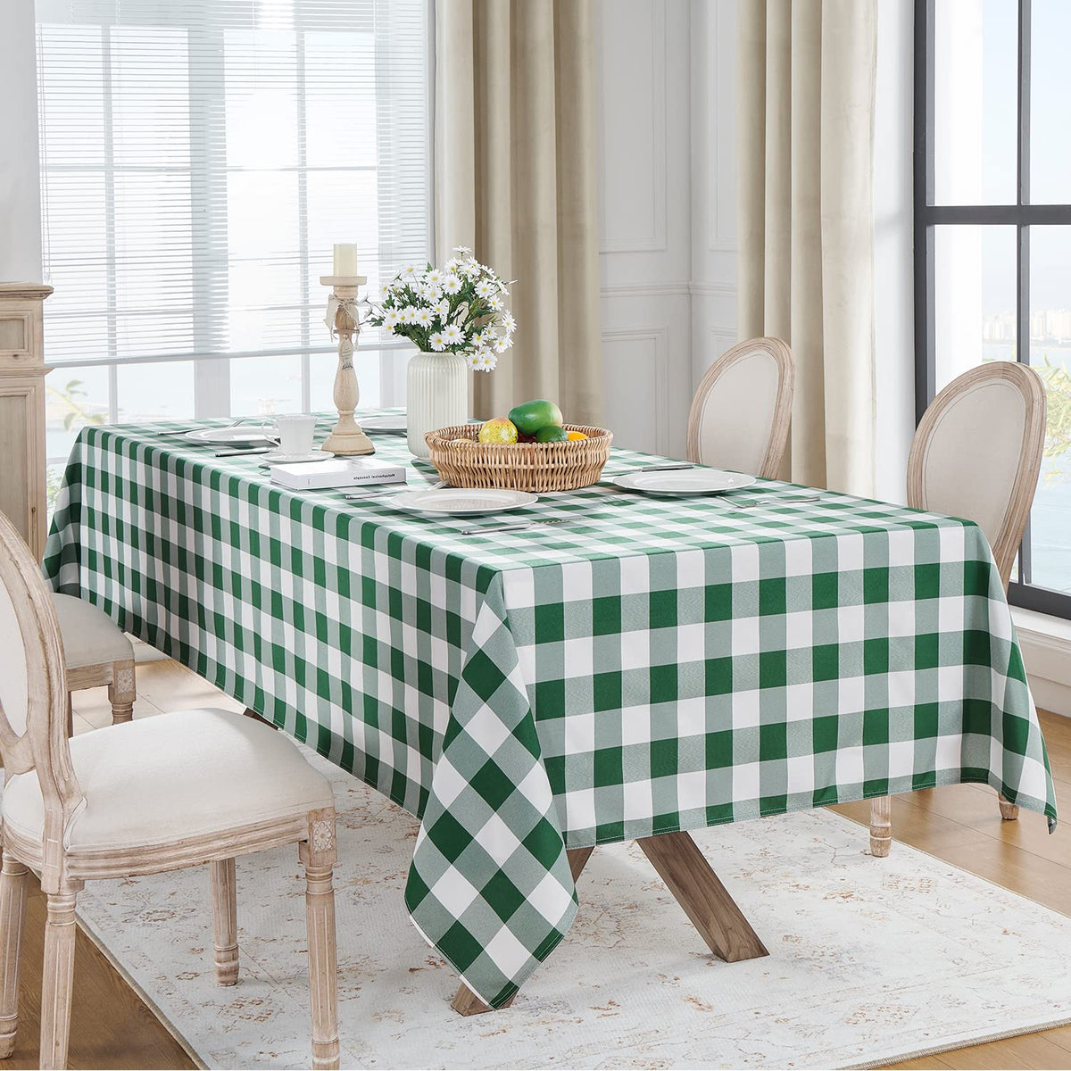 Softalker outdoor picnic setup with the tablecloth in use.