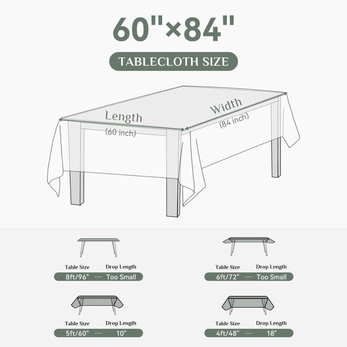 Softalker Rectangle Tablecloth stain-resistant fabric keeps tables cleaner during meals.