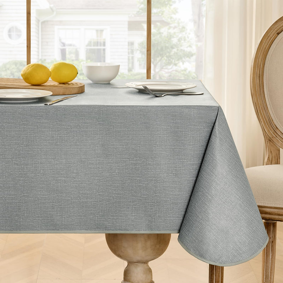 Softalker tablecloth texture highlights durable PVC surface for spills