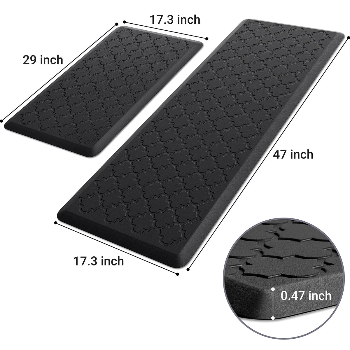 SoftDuo anti-fatigue kitchen mat cushions feet during food prep and cleaning tasks.
