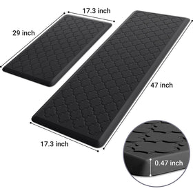 SoftDuo anti-fatigue kitchen mat cushions feet during food prep and cleaning tasks.