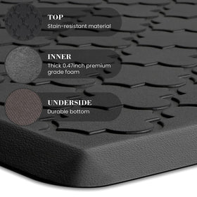 SoftDuo beveled-edge design prevents tripping near counters.