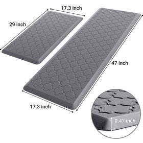 SoftDuo grey kitchen mat texture close-up showing embossed grip surface