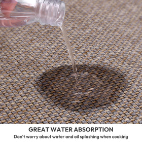 SoftDuo mat absorbs liquids quickly, helping keep cooking spaces tidy.