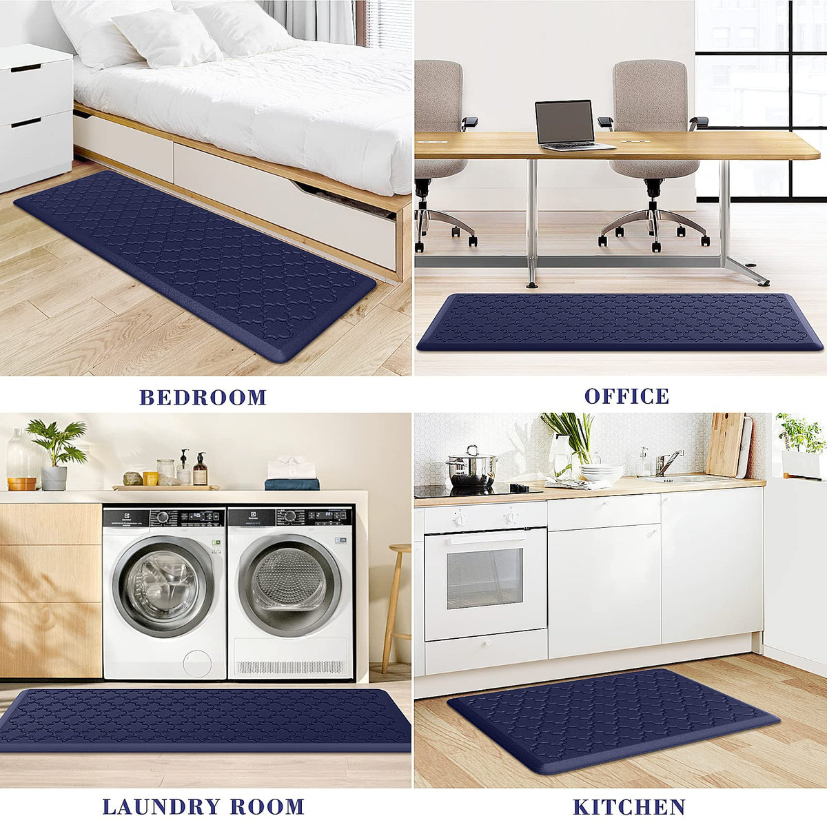 SoftDuo blue mat supports long desk or sink tasks