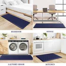 SoftDuo blue mat supports long desk or sink tasks