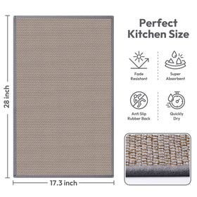SoftDuo kitchen mat with rubber backing provides anti-slip safety on slick floors.