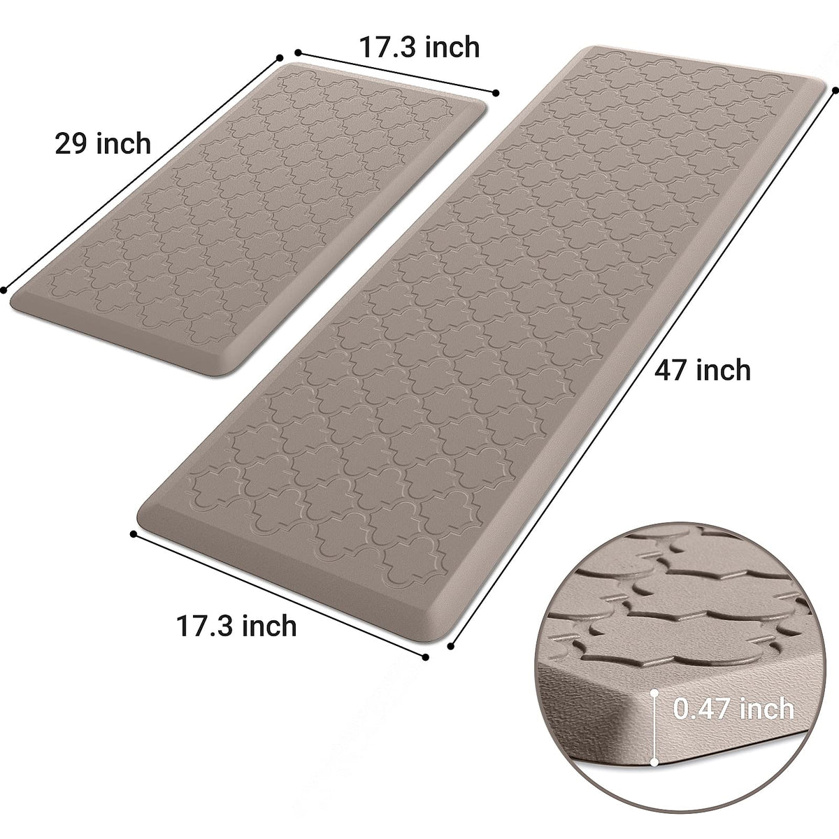 SoftDuo kitchen mat waterproof surface for easy cleanup after spills.