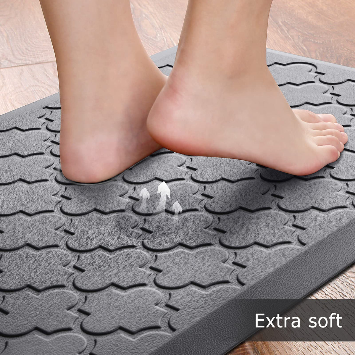 SoftDuo waterproof kitchen mat ready for spills and easy cleanup