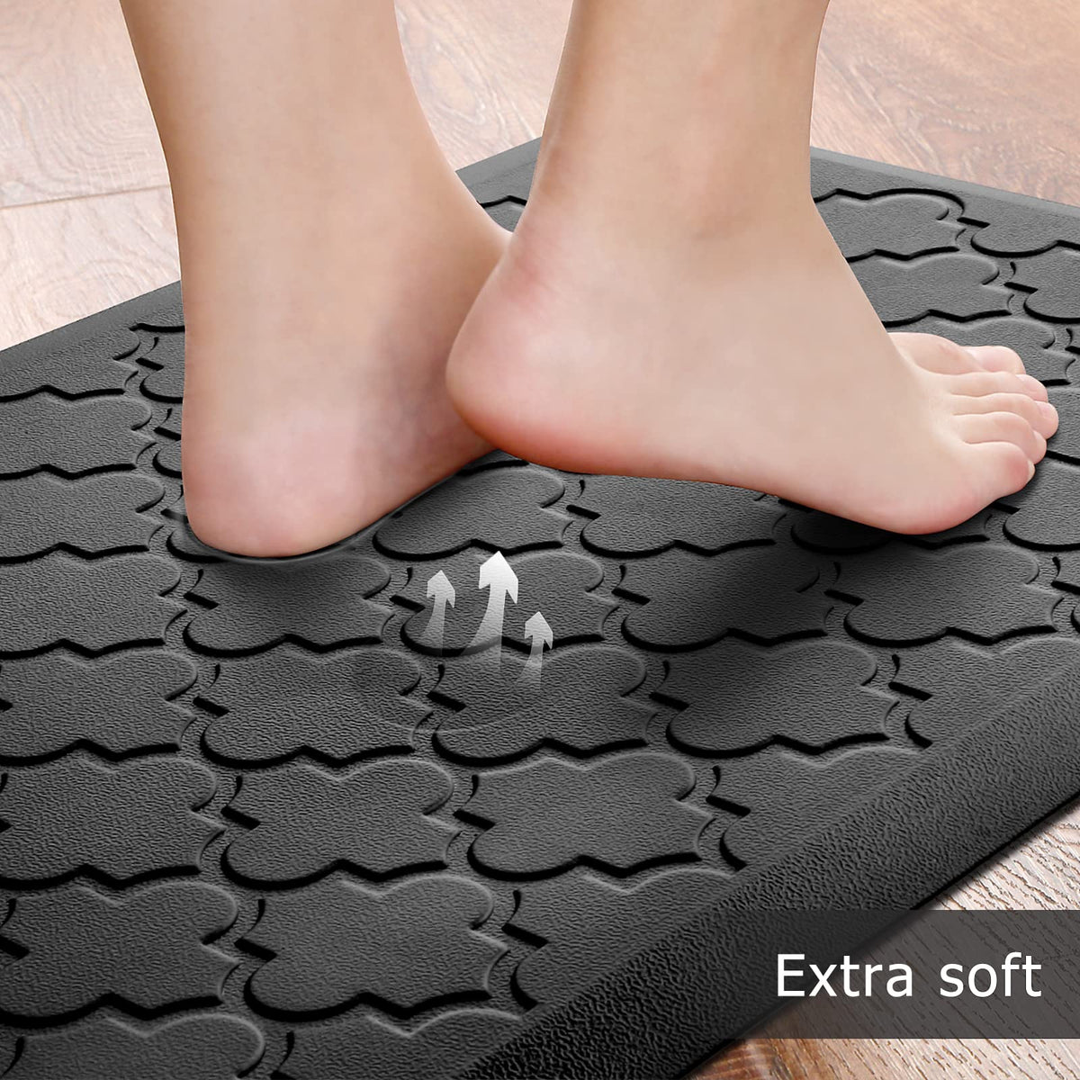 SoftDuo waterproof kitchen mat keeps spills from soaking through.