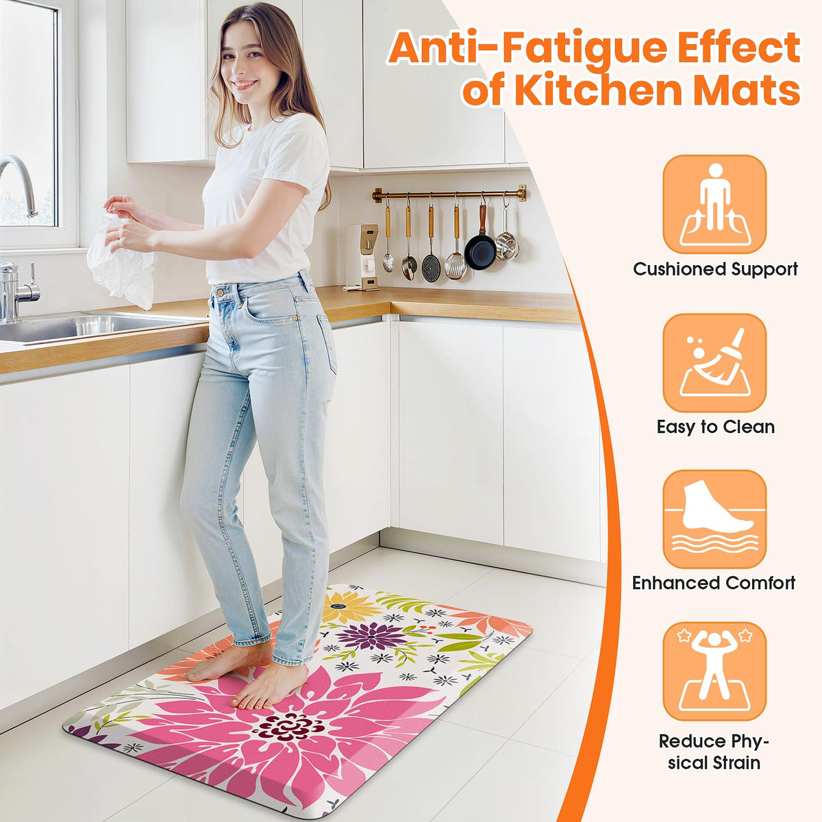 SofterCharm kitchen mat delivers cushioned comfort for long cooking tasks