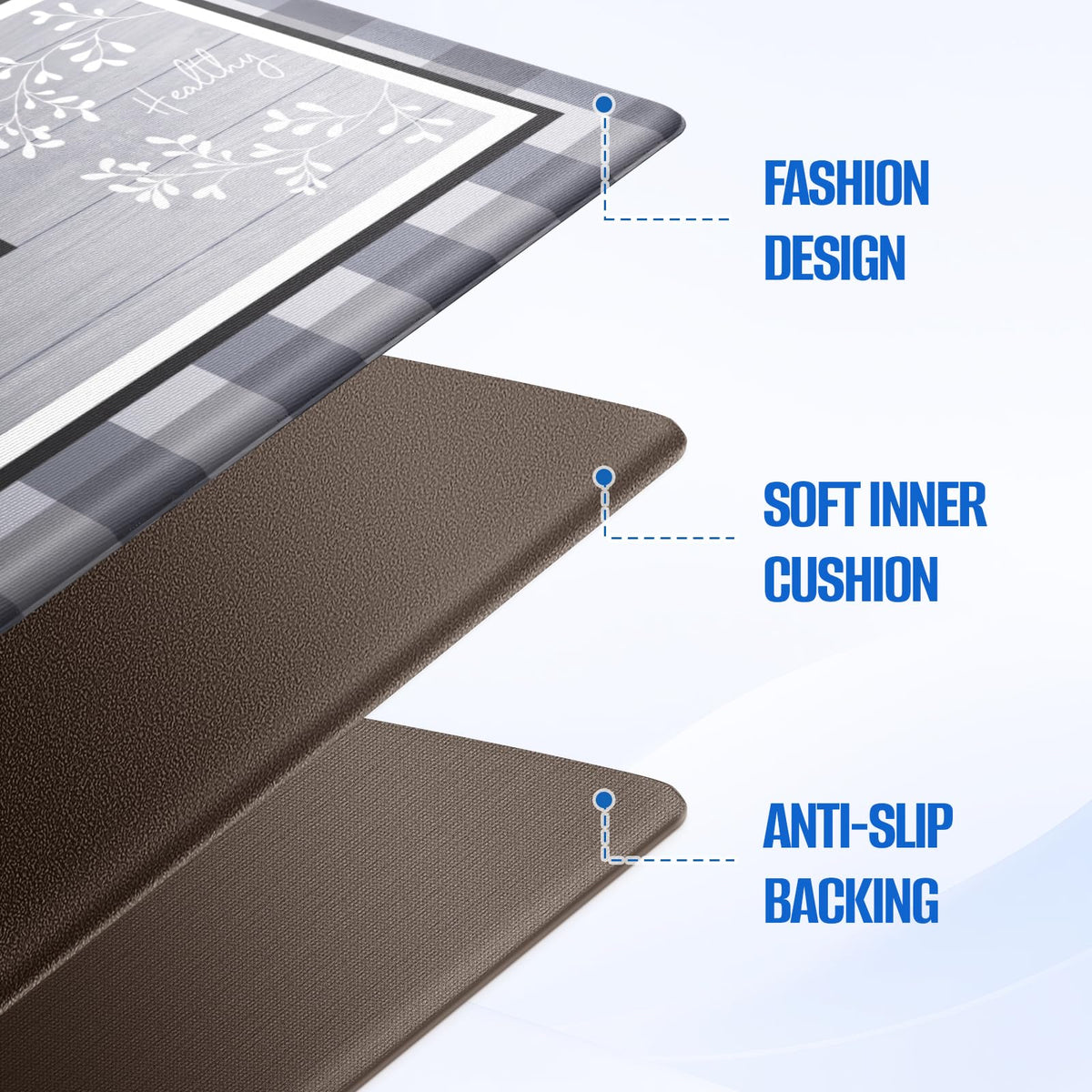 Water-resistant surface makes cleaning spills quick and easy.