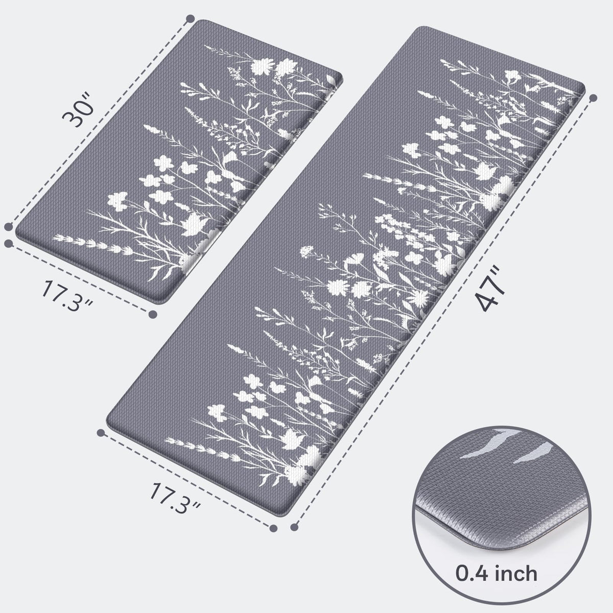 SofterCharm kitchen mats 17.3x47 runner along the counter for extended prep