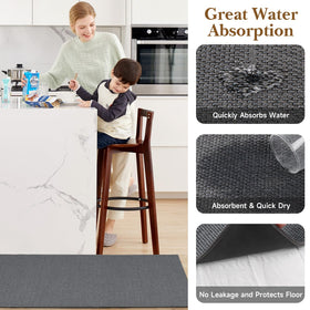 SofterCharm non-slip rug with grey backing, keeps floors steady during busy cooking.