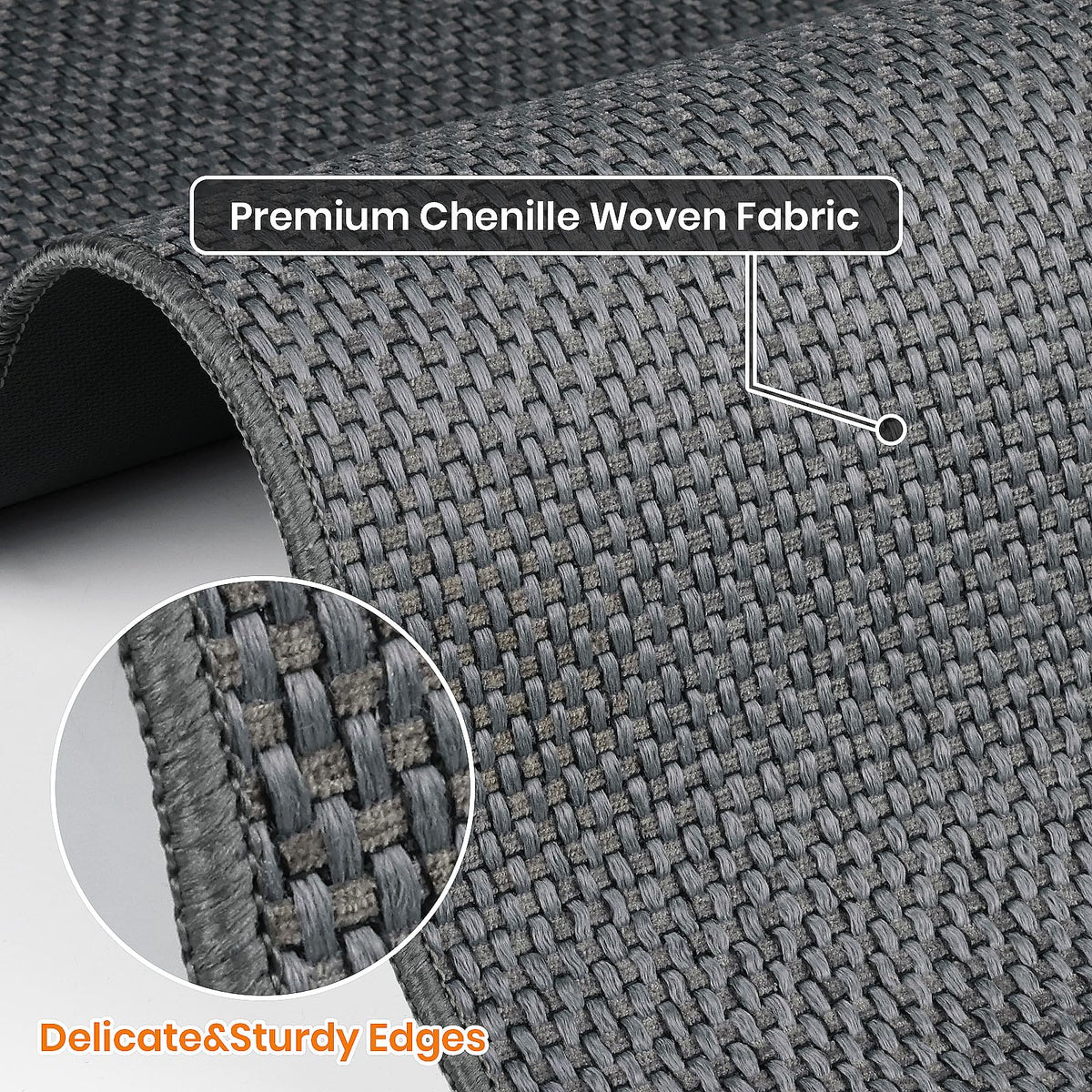 SofterCharm washable kitchen mat with grey color, easy care after daily messes.