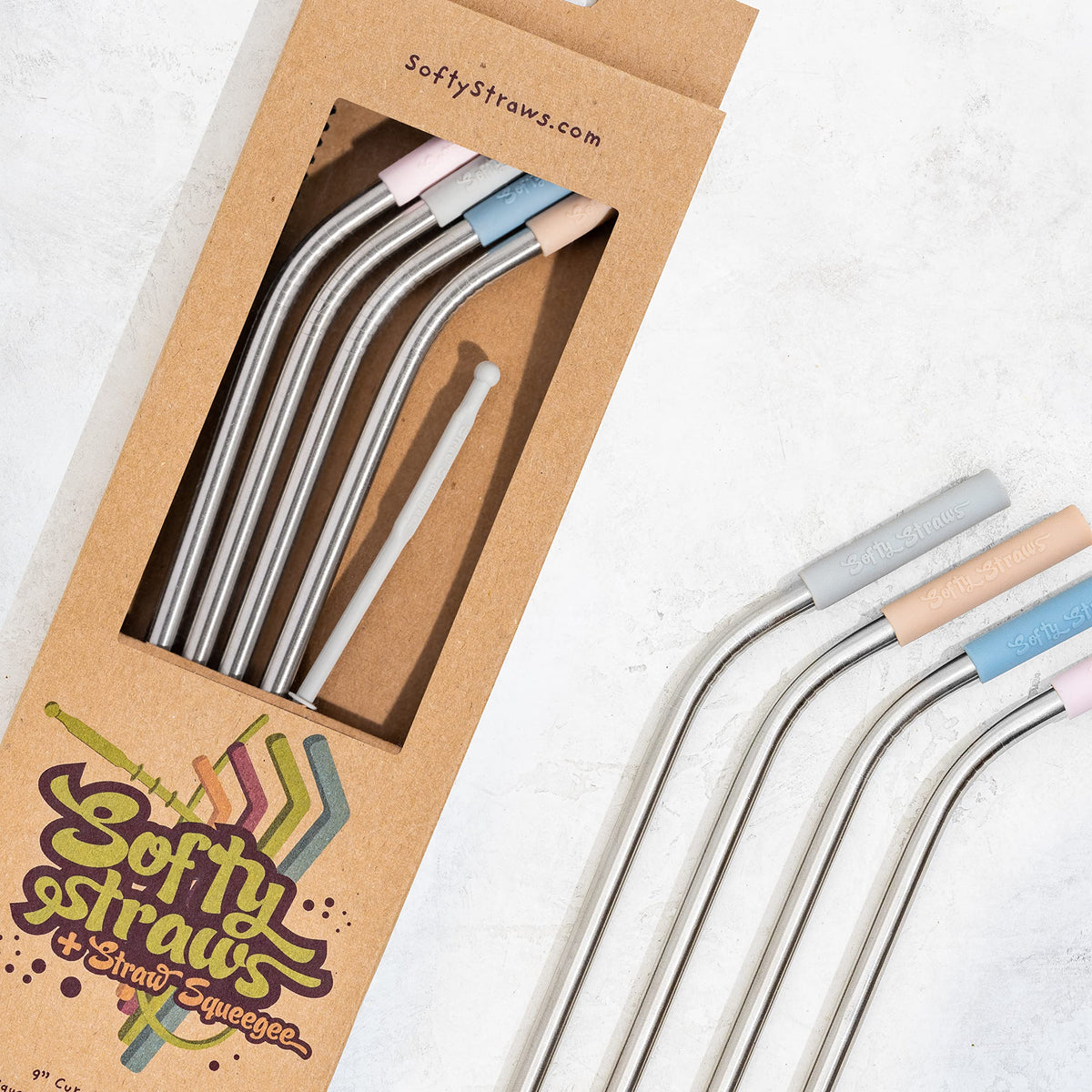 Softy Straws compatible with 30 oz tumbler for large cups