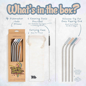 Softy Straws patented cleaner and squeegee for thorough cleaning