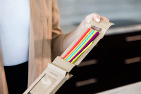 Softy Straws compatible with tall tumblers for spill-free, on-the-go drinking.