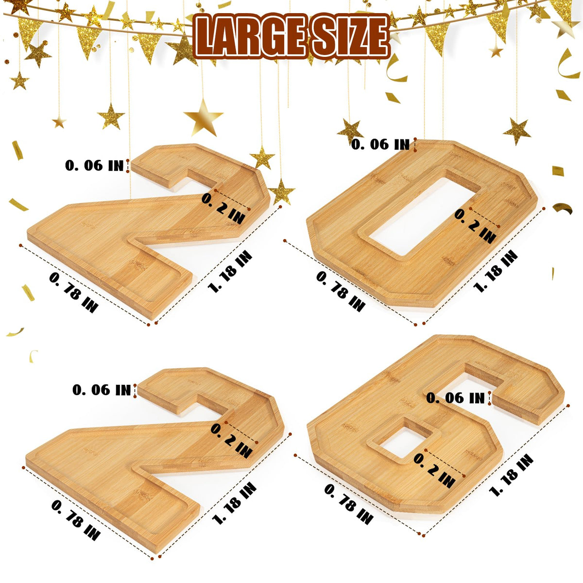 Sofzy bamboo tray centerpiece doubles as a party snack display.