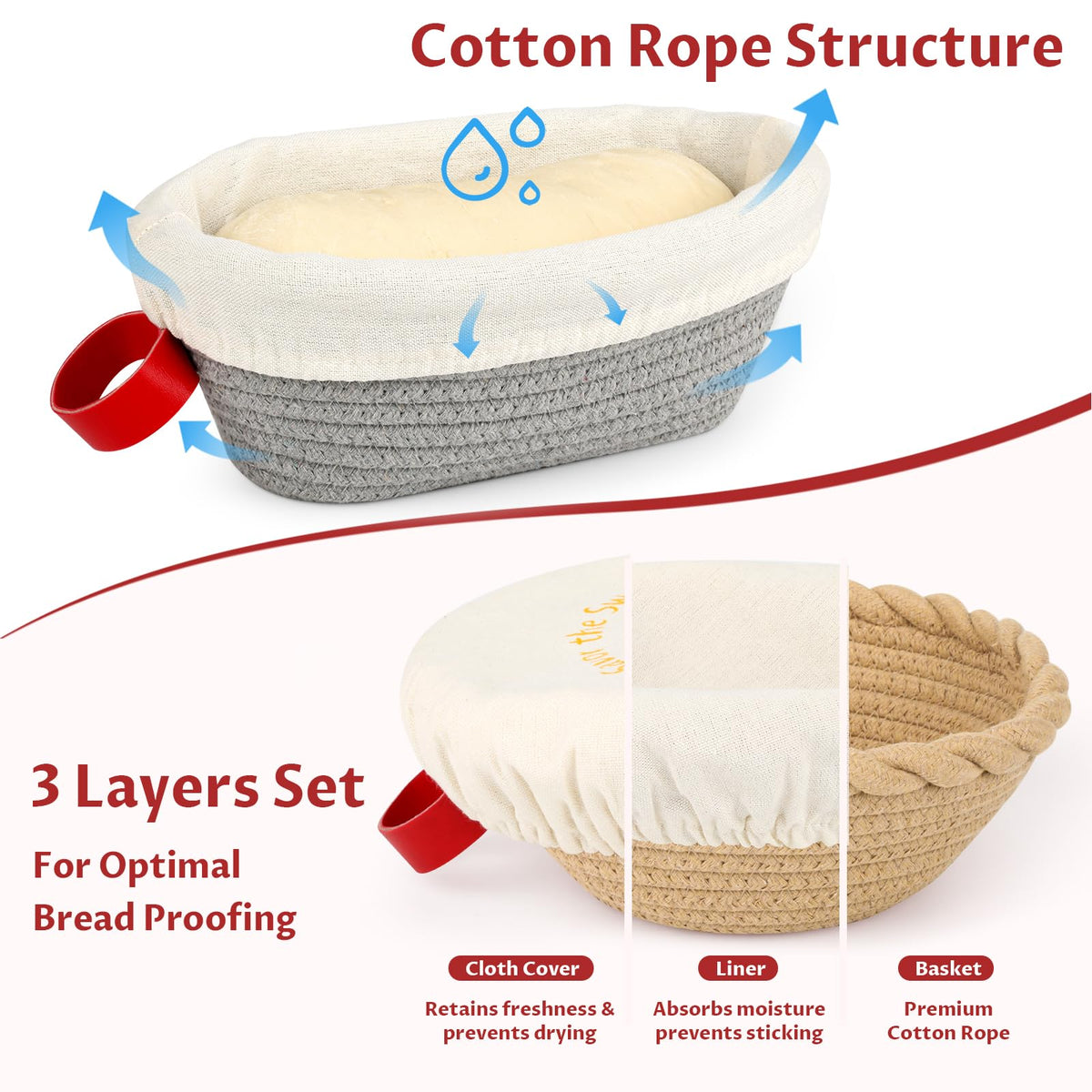 SOGOUMI breathable liner for balanced fermentation with banneton.