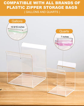SOGUAOLO Baggy rack square base keeps bags upright during transfer.