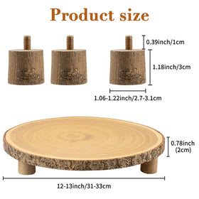 SogYupk wooden slice edge detail highlighting natural rustic charm.