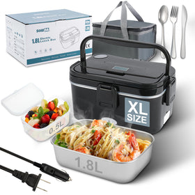 SOHIDA heated lunch box showing bigger meal capacity for hearty meals on the go.