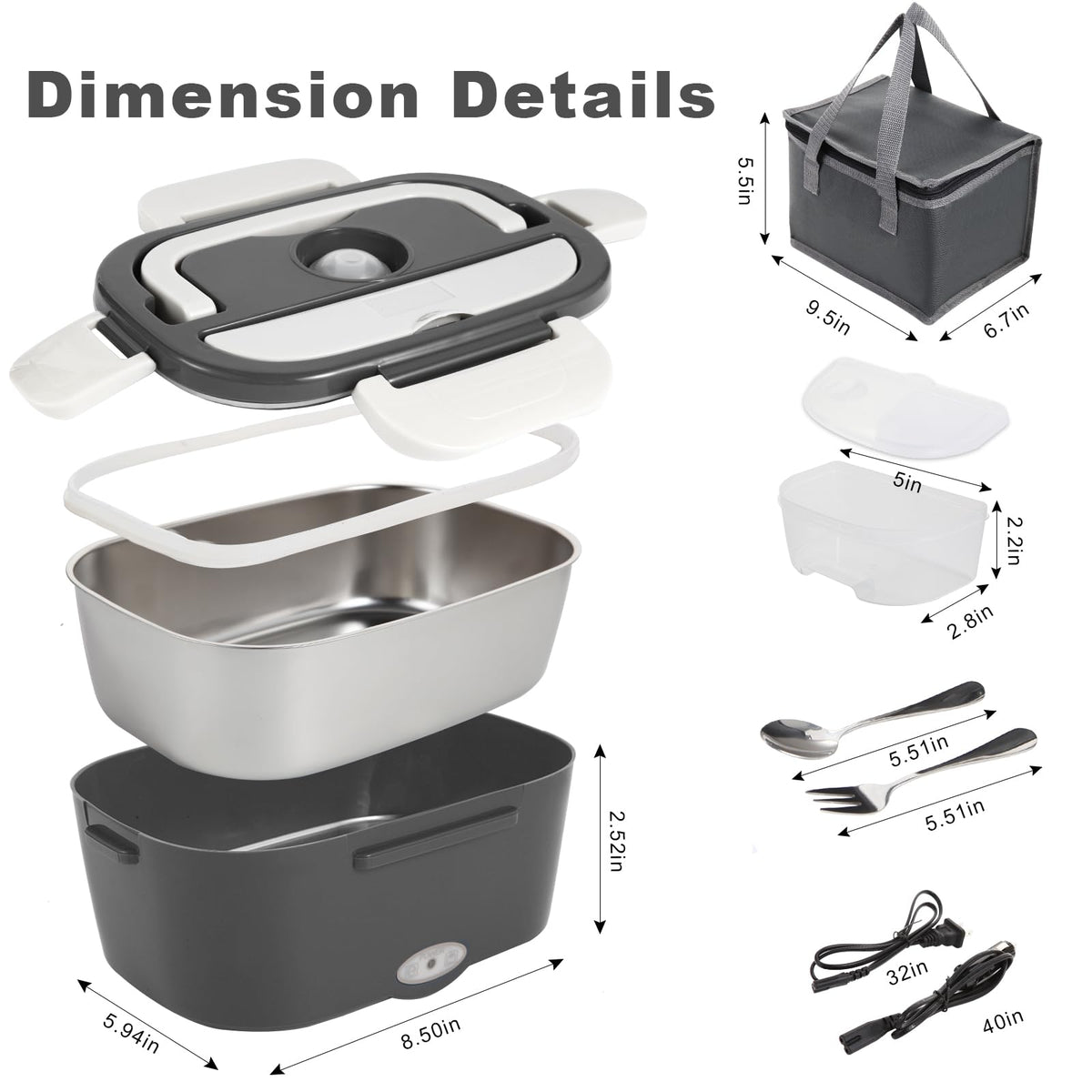 SOHIDA lunch box-grip-handle enables comfortable carrying during commutes.
