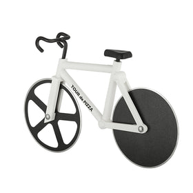SOHO Kitchen Tour de Pizza Cutter with stand demonstrates easy storage and display.