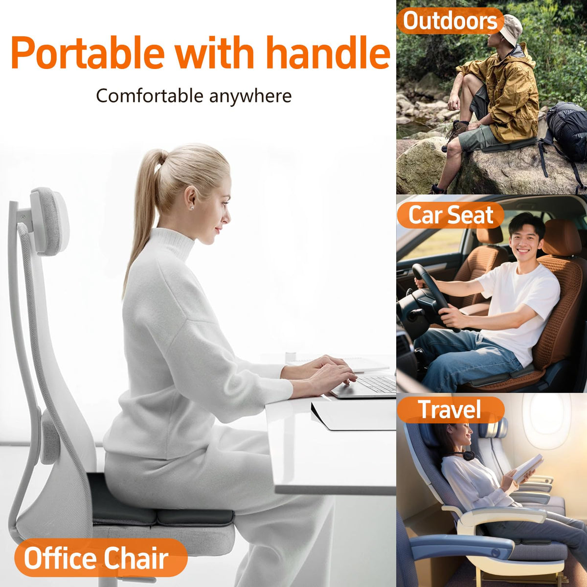 Sojoy iGelComfort office-chair usage demonstrates ergonomic support during daily work