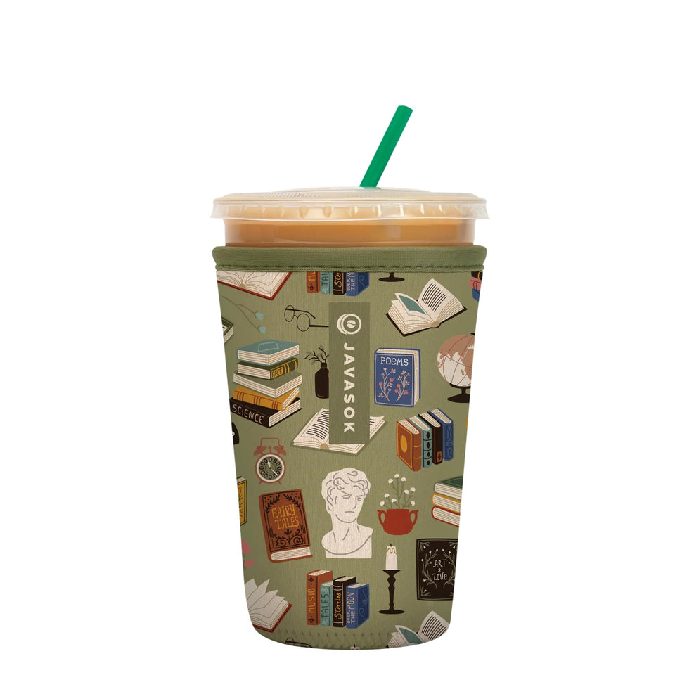 Sok It Javasok iced coffee sleeve keeps drinks cold and hands comfortable.