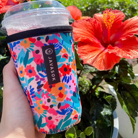 Sok It JavaSok soft grip sleeve supports comfortable on the go sipping.