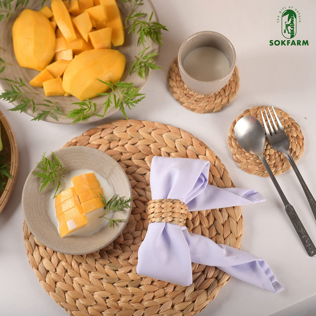 SOKFARM round napkin ring offers durable, easy-clean dining décor.