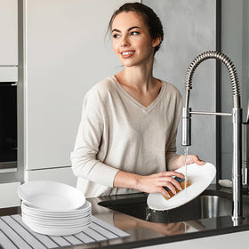 SOKINCLR durable dark-gray drying mat hides stains and cleans easily