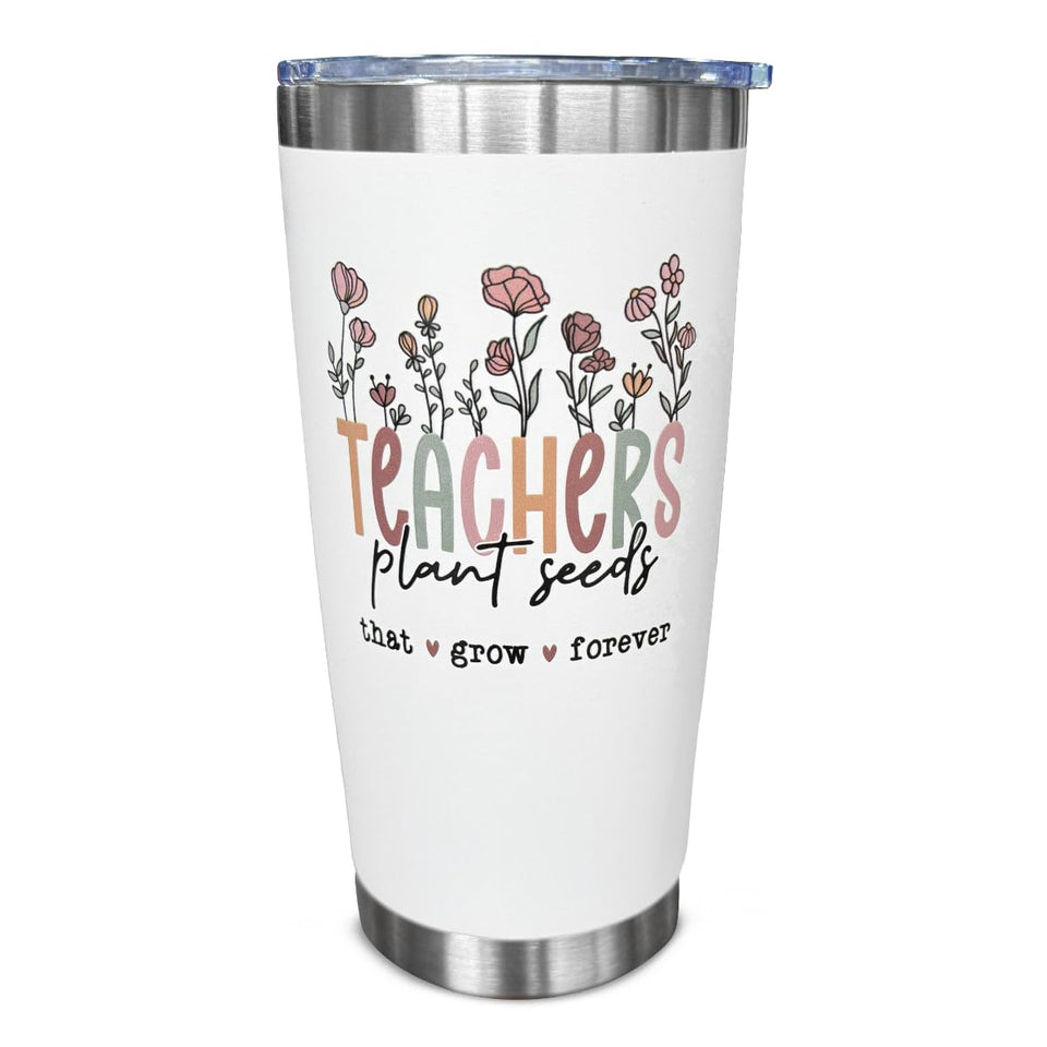 SOL VIBES 20 oz tumbler front view with sleek design for teachers