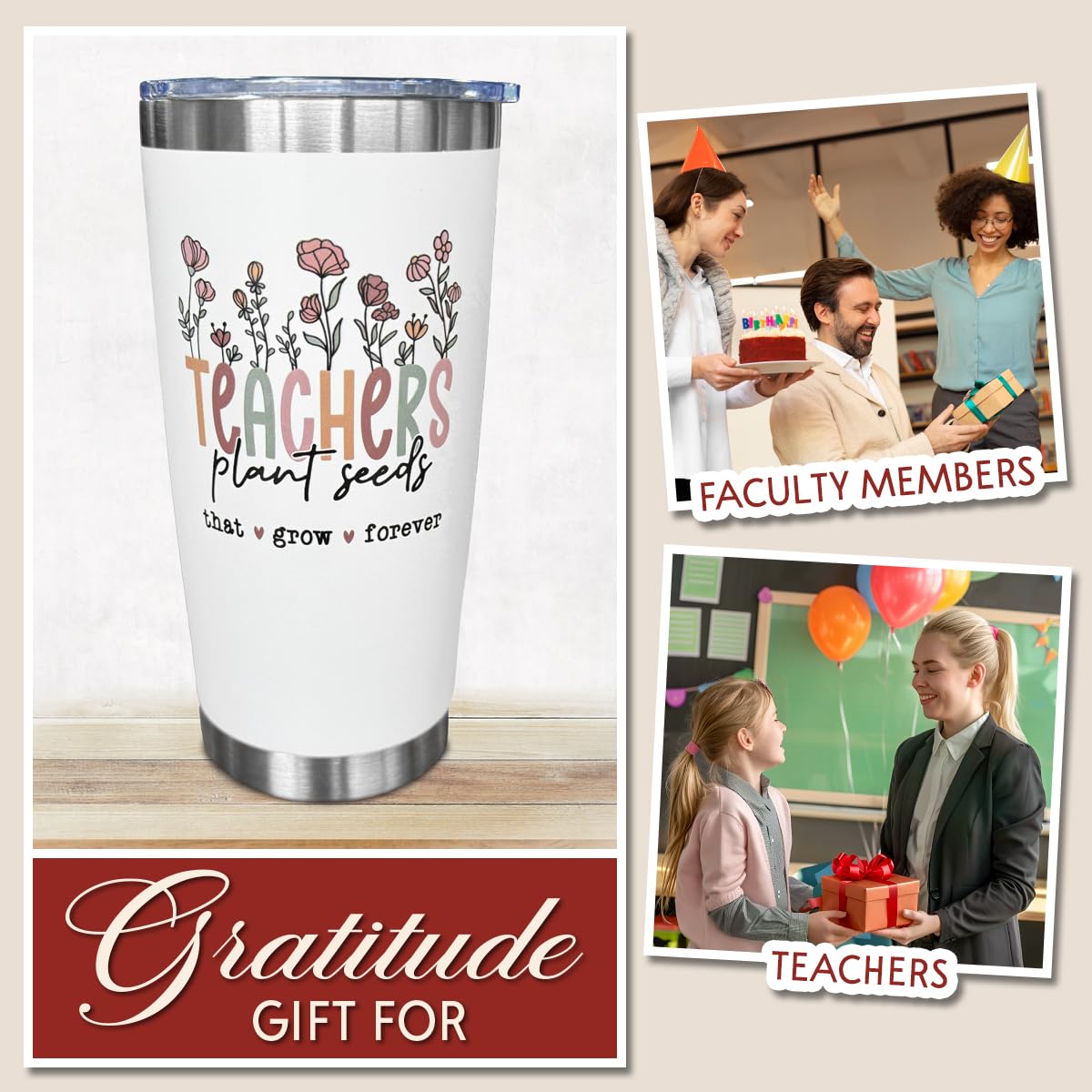 SOL VIBES tumbler in use by a teacher during a break