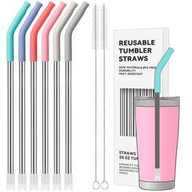 Soledea 20oz straight metal straw for durable, reusable sipping.