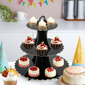 Soleebee two-set black stand ready for party setup
