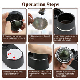 SOLIDATOR built-in foil cutter for easy lid prep on Vertuo pods