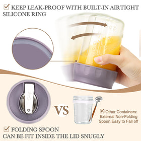 SOLIGT BPA-free lid with removable top seals securely and reduces leaks.