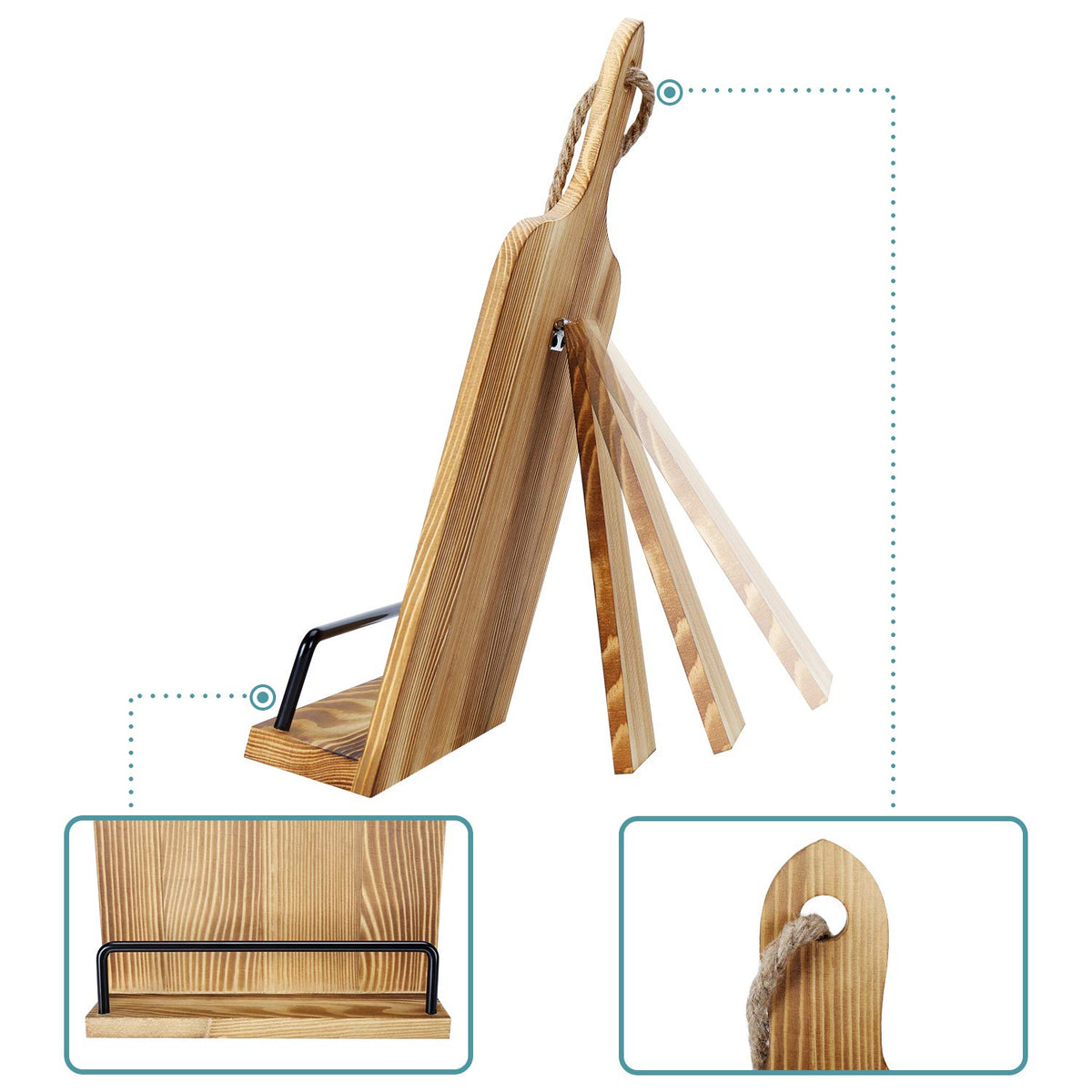 SOLIGT page holder keeps thick cookbooks open without blocking view.