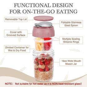 SOLIGT divided compartment keeps fruit and nuts separate for freshness