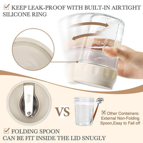 SOLIGT foldable spoon in lid for easy stirring