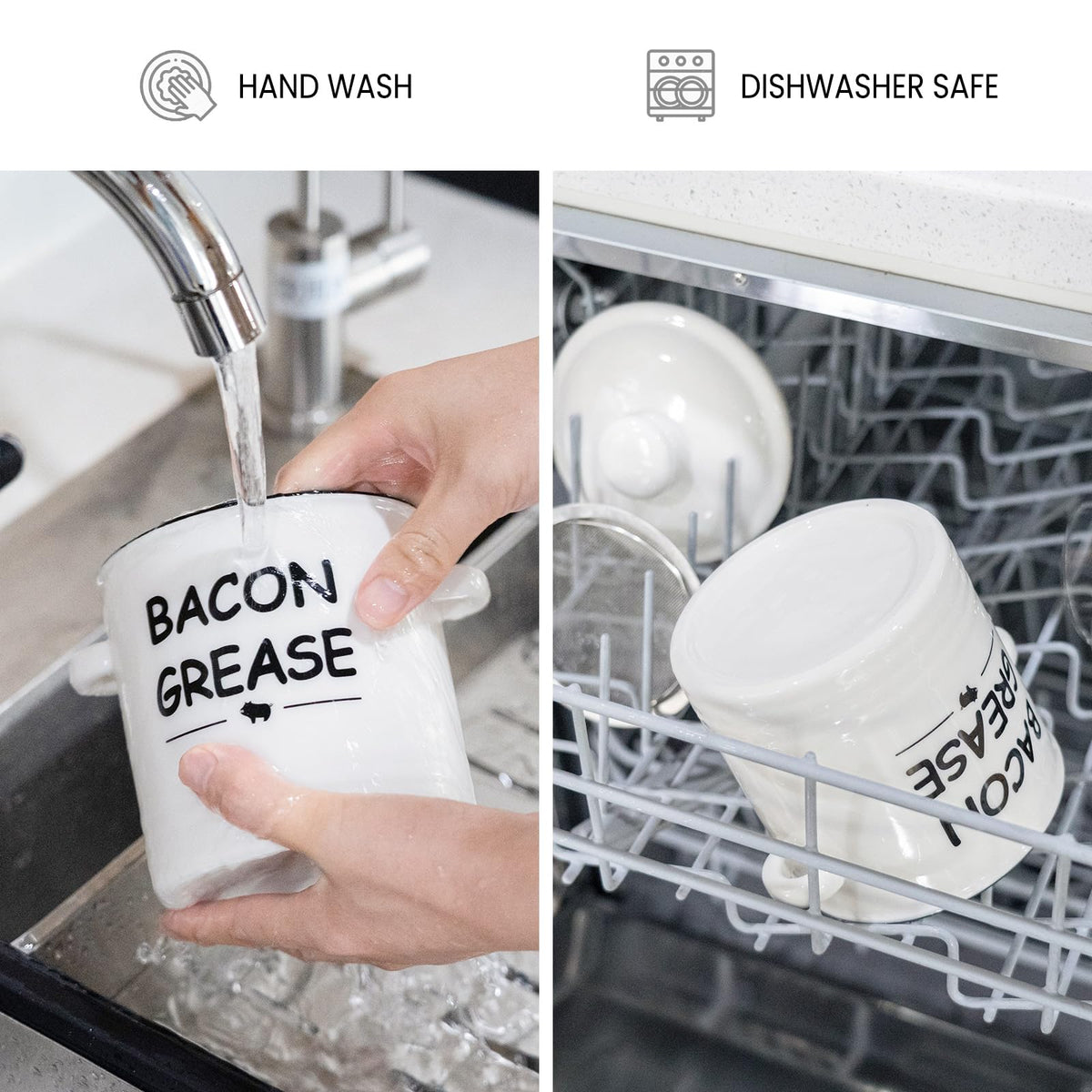 SOLIGT food-grade ceramic grease storage offers durable kitchen organization.