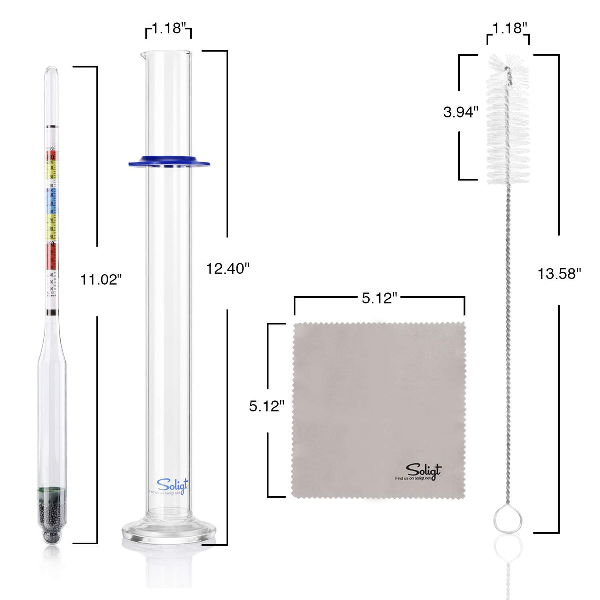 SOLIGT instruction sheet with conversion chart simplifies SG and ABV