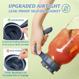 SOLIGT leak-proof lid with gasket keeps beverages fresh and reduces drips