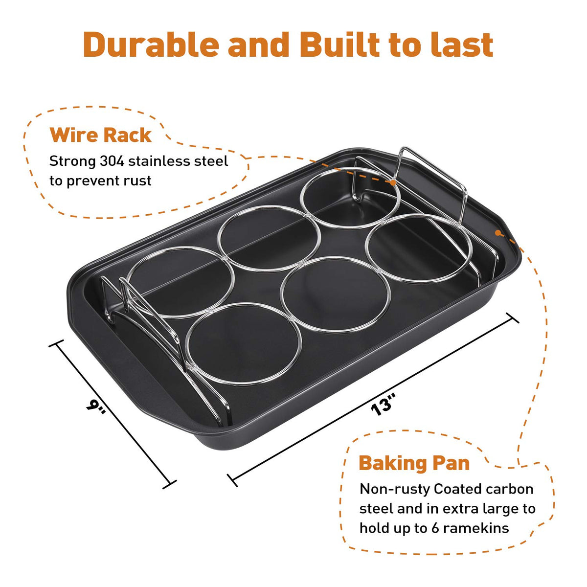 SOLIGT porcelain ramekins are durable and heat-safe for versatile bakes